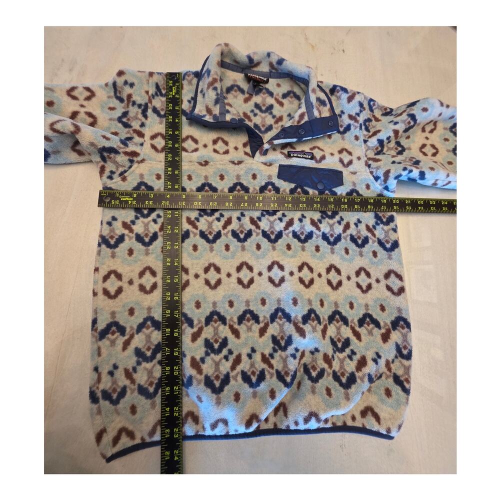 Patagonia Synchilla Snap T Fleece Pullover Tundra Cluster Big Sky Blue SZ Small - Picture 6 of 6